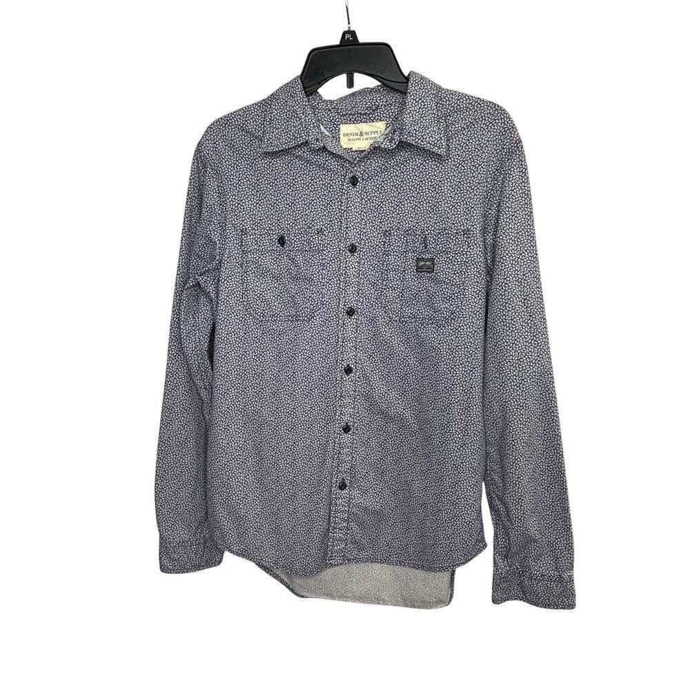 Ralph Lauren Denim & Supply Long Sleeve Micro Floral Button Up Shirt Size Medium
